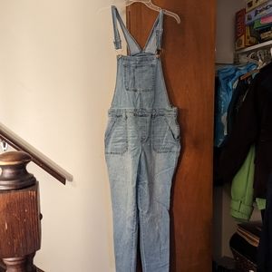 No Boundaries Junior XL (15-17) Denim Overalls With Side Zipper